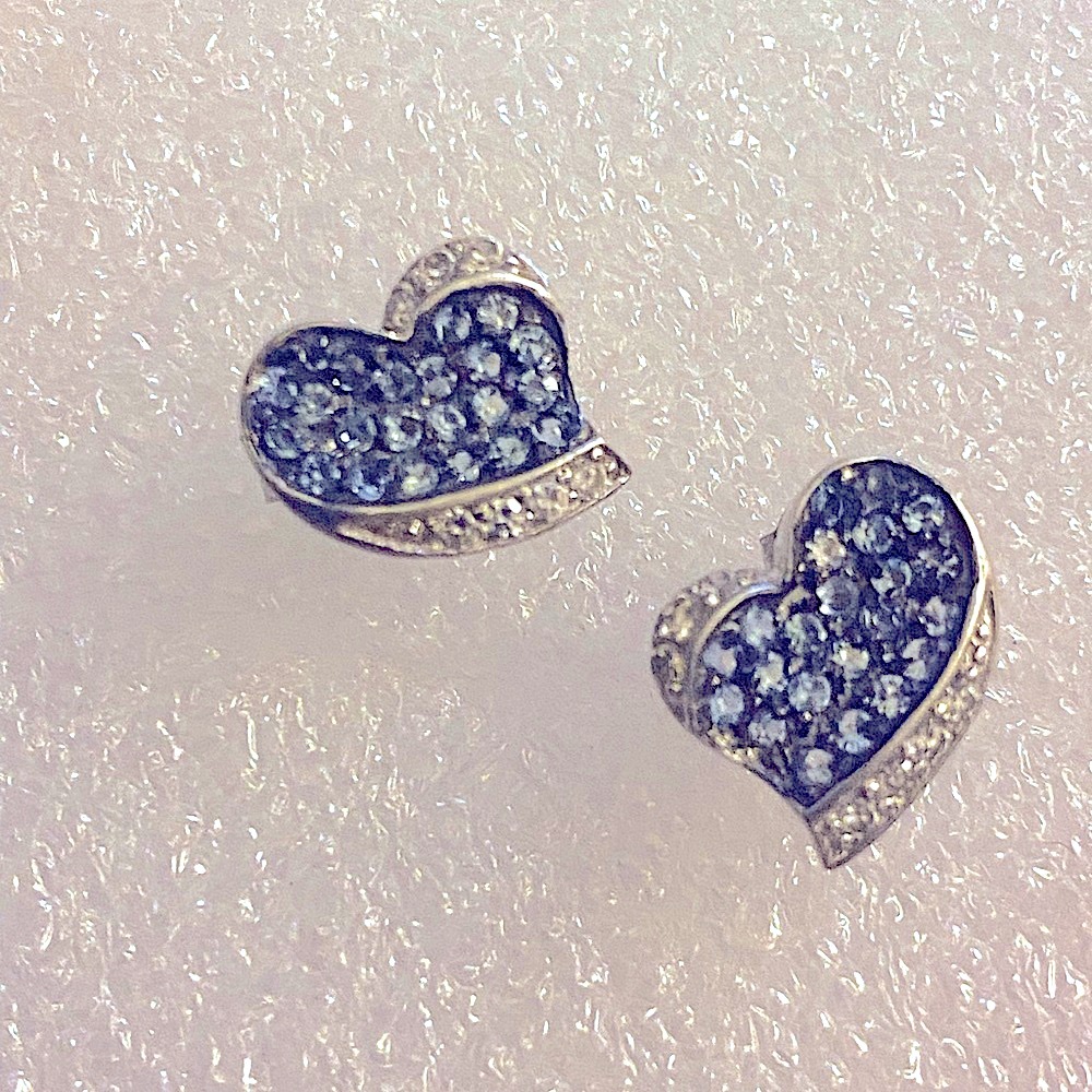NYC Sterling Heart Stud Earrings